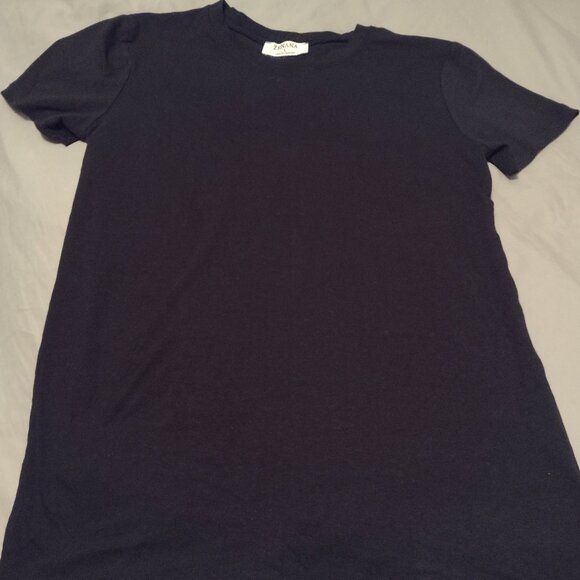 Zenana Brand New Solid Black Stretch Tee. - Picture 1 of 7
